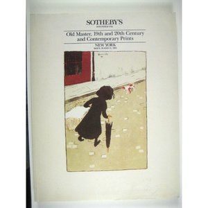 Sotheby's Catalog 1991 Old Master 19th 20th Century Contemporary Prints 6175